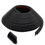 RV-Regenrinnen, 10 Meter lang, Gummi-Tropfleiste, PVC-Regenstreifen, J-förmige Dachregenumleitung, selbstabdichtendes Klebeband, geeignet für Autotüren Wohnwagen (schwarz)