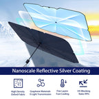 Sonnenschutz Auto Frontscheibe, mit UV-Schutz Sonnenschutz Auto für Windschutzscheibe, Schnelles Entfalten und Falten Auto Sonnenblende für die meisten Autos SUV MPV LKW