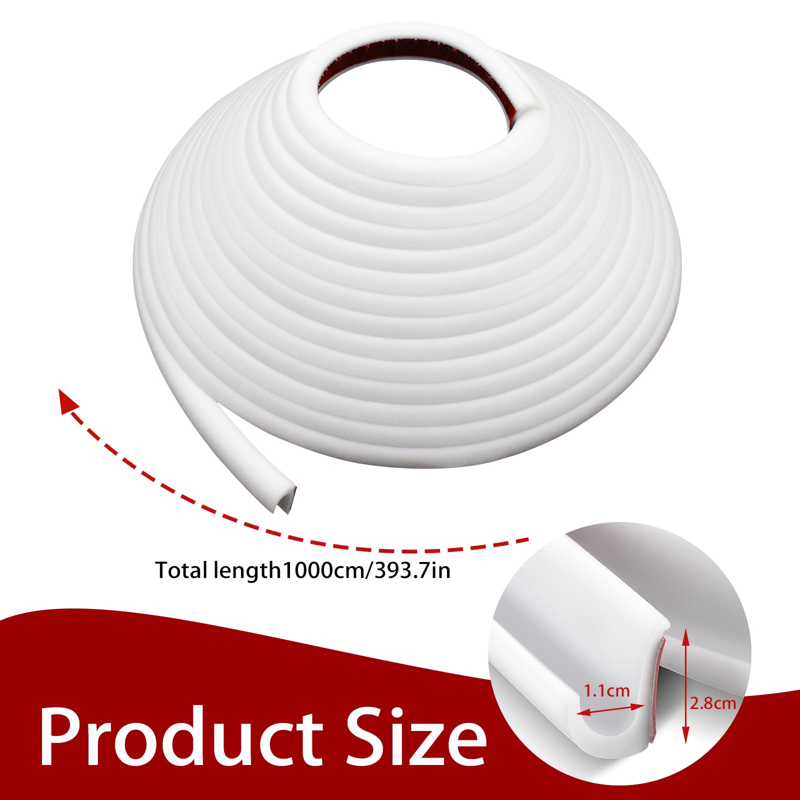 RV-Regenrinnen, 10 Meter lang, Gummi-Tropfleiste, PVC-Regenstreifen, J-förmige Dachregenumleitung, selbstabdichtendes Klebeband, geeignet für Autotüren Wohnwagen (weiß)