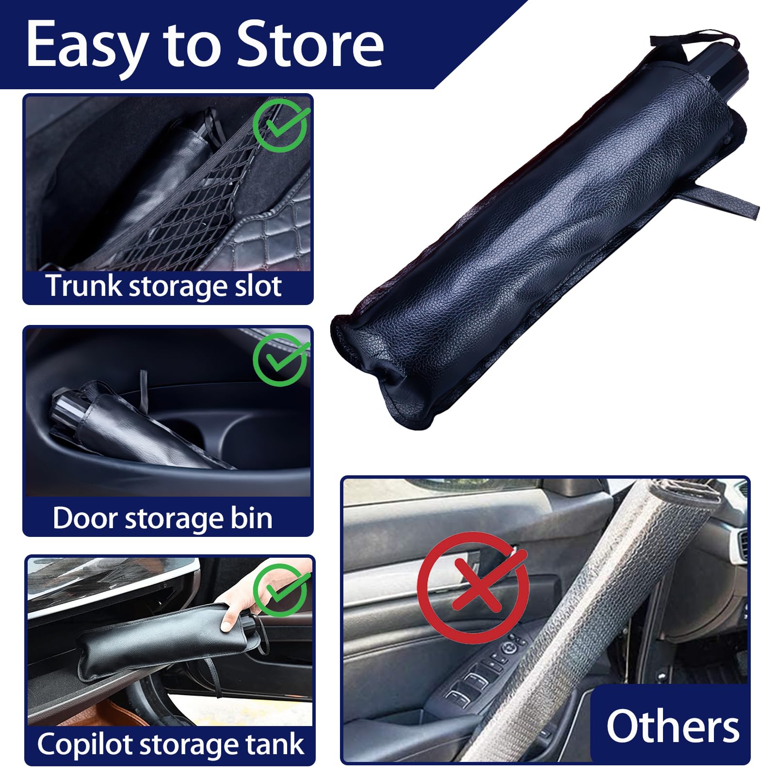 Sonnenschutz Auto Frontscheibe, mit UV-Schutz Sonnenschutz Auto für Windschutzscheibe, Schnelles Entfalten und Falten Auto Sonnenblende für die meisten Autos SUV MPV LKW