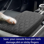 Armlehnenbox aus Gedächtnisschaum für Fahrzeuge - Leather Car Armrest Box Pad, Universal Auto Armlehnen Auflage, Auto Mittelkonsole Pad, Mittelkonsole Abdeckung, Dicke 5cm(Schwarz)